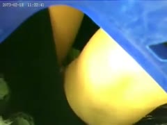 A gorgeous and plump cheating wife was seen on camera upskirt outside.